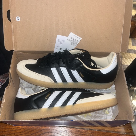 Adidas Samba Black and Beige Men's Sneakers - Picture 3 of 3